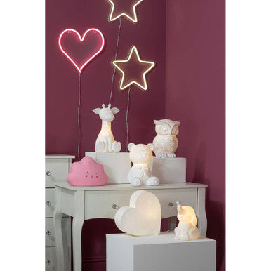Orsina Pink Cloud Ceramic Night Light – Kids Nursery Decor Lamp