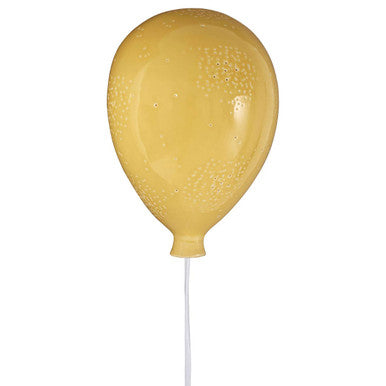 Orsina Ola Kids Yellow Balloon Ceramic Wall Night Light | Nursery Decor