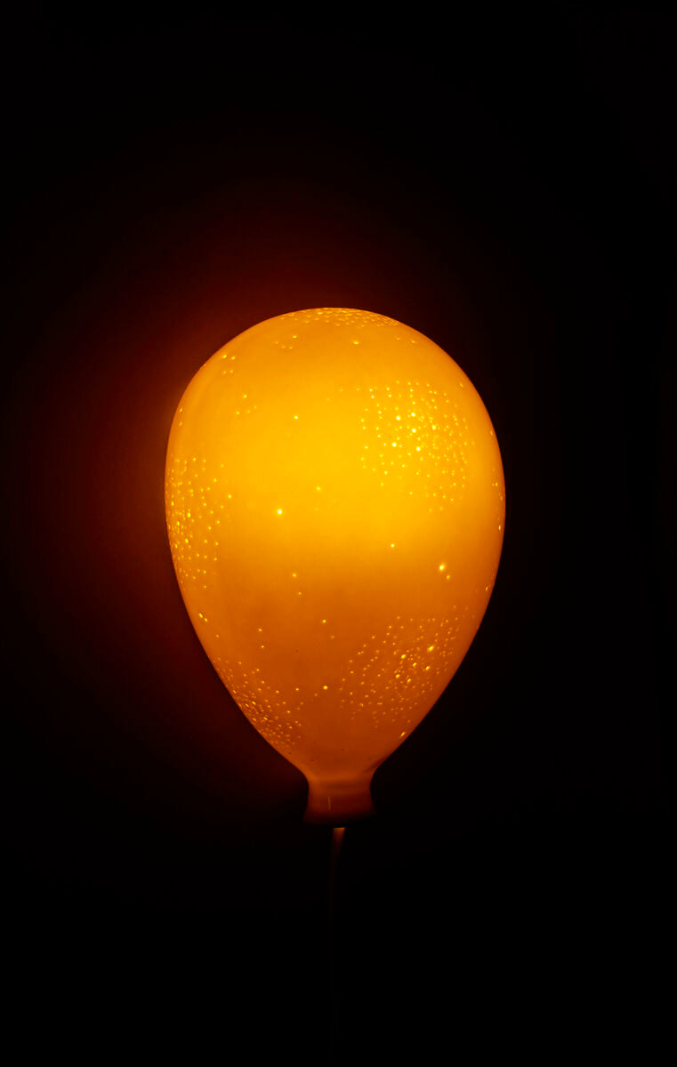 Orsina Ola Kids Yellow Balloon Ceramic Wall Night Light | Nursery Decor