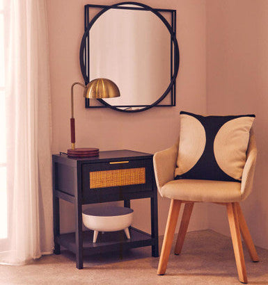 Orsina Sydnee Antique Brass Task Lamp with Wood Base - Desk Light