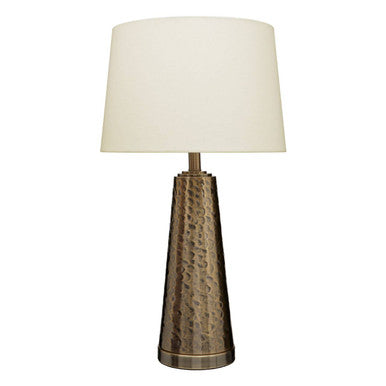 Orsina Spiridon Antique Brass Table Lamp with Textured Conical Base