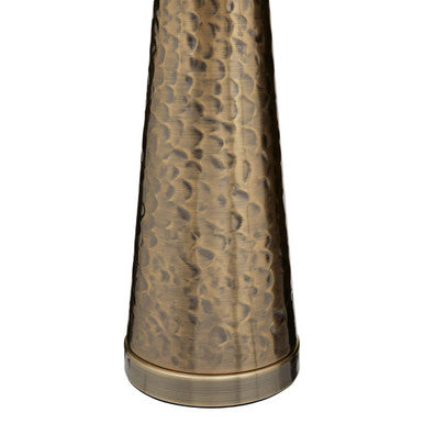 Orsina Spiridon Antique Brass Table Lamp with Textured Conical Base