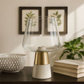 Orsina Sebah Table Lamp – Nordic Glass Shade with Marble Base