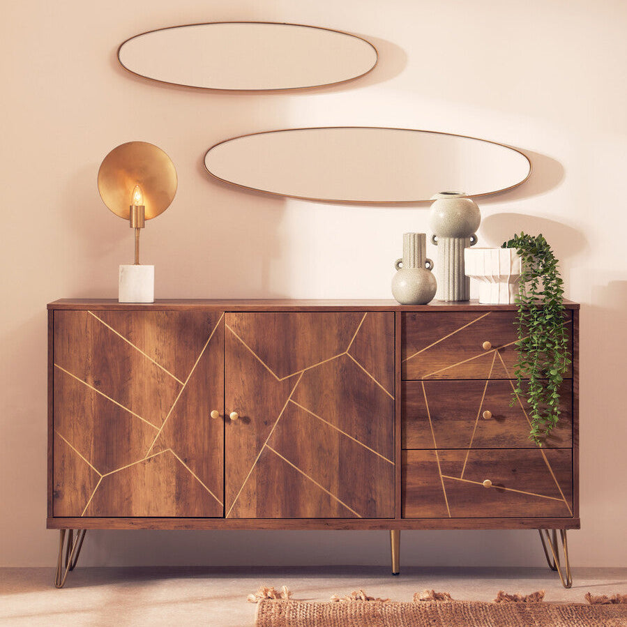 Orsina Saramis Marble Table Lamp – White Marble & Brushed Brass