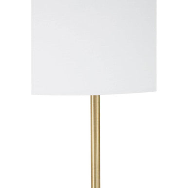 Orsina Hope Table Lamp – Clear Glass Base with Tapered White Shade