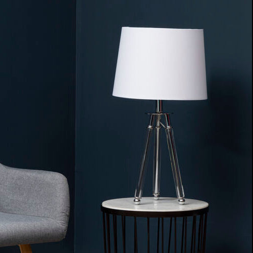 Orsina Halia Tripod Table Lamp – Chrome Finish with Crystal Accents