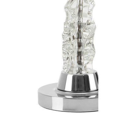 Orsina Halm Palm Tree Table Lamp | Chrome & Crystal Sculptural Base