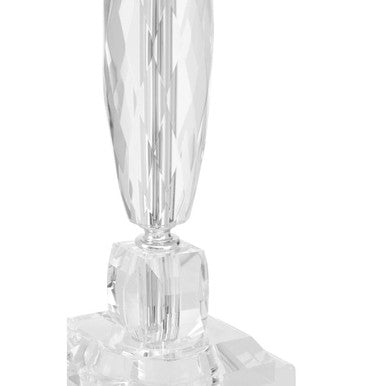 Orsina Halina Crystal Table Lamp | Modern Bedside Light with White Shade