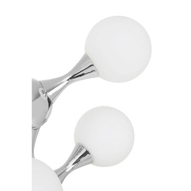 Orsina Heba 6-Light Table Lamp – Chrome with Opal Glass Shades
