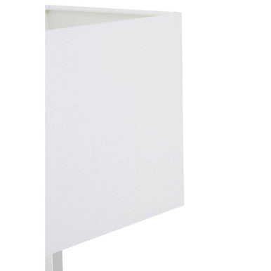Orsina Helma Rectangular Crystal Table Lamp – Chrome & White Shade
