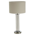 Orsina Westin Table Lamp – Fluted Glass & Chrome with Cream Shade