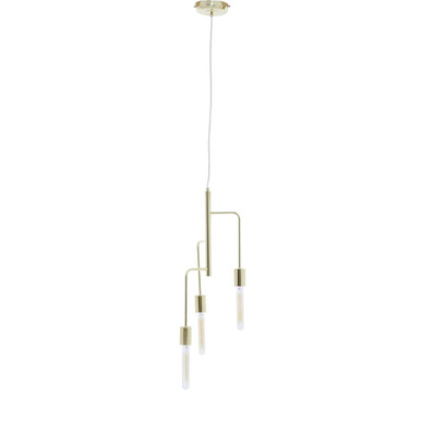 Orsina Lagona 3-Bulb Gold Pendant Light | Minimalist Kitchen Island Lamp