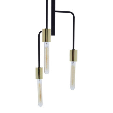 Orsina Lagona 3-Bulb Pendant Light | Matte Black and Gold Finish