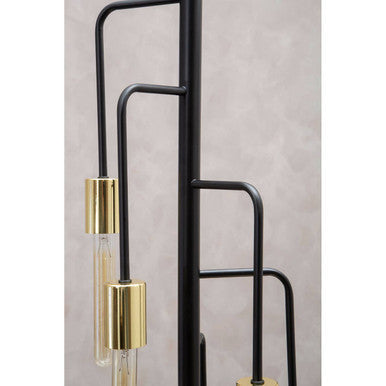 Orsina Lagona 5-Bulb Pendant Light – Modern Gold and Black Chandelier