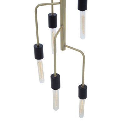 Orsina Lagona 5 Bulb Antique Brass Pendant Light | Modern Ceiling Lamp
