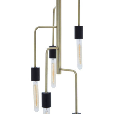 Orsina Lagona 5 Bulb Antique Brass Pendant Light | Modern Ceiling Lamp