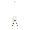 Orsina Lagona 6-Bulb Gold and Black Geometric Pendant Light