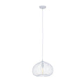 Orsina Lavis White Geometric Pendant Light – Modern 1-Bulb Fixture