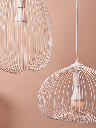 Orsina Lavis White Geometric Pendant Light – Modern 1-Bulb Fixture