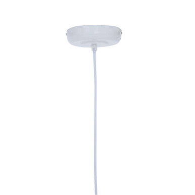 Orsina Lavis White Geometric Pendant Light – Modern 1-Bulb Fixture