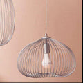 Orsina Lavis Silver Pendant Light – Modern Geometric 1-Bulb Fixture