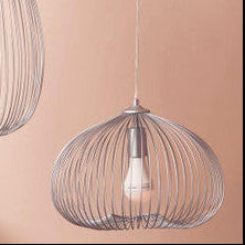 Orsina Lavis Silver Pendant Light – Modern Geometric 1-Bulb Fixture