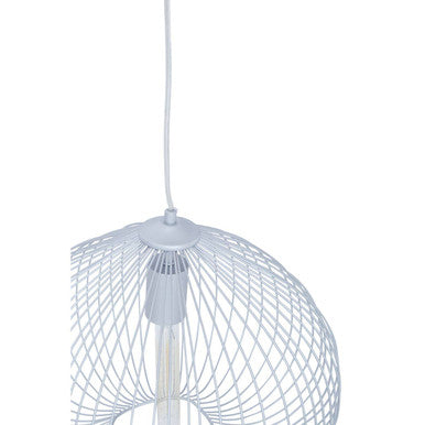 Orsina Lavis Silver Pendant Light – Modern Geometric 1-Bulb Fixture