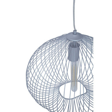 Orsina Lavis Silver Pendant Light – Modern Geometric 1-Bulb Fixture