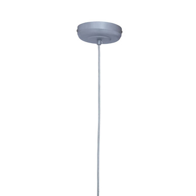 Orsina Lavis Silver Pendant Light – Modern Geometric 1-Bulb Fixture