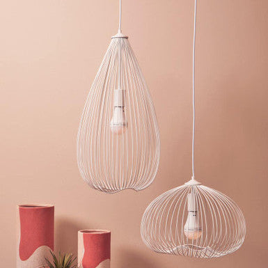 Orsina Lavis Teardrop White Pendant Light – Modern Minimalist Lighting