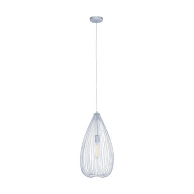 Orsina Lavis Teardrop Silver Pendant Light – Modern Sculptural Lamp