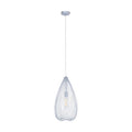 Orsina Lavis Teardrop Silver Pendant Light – Modern Sculptural Lamp