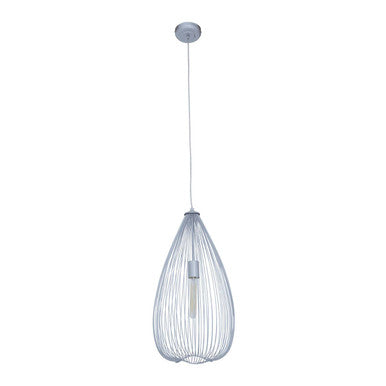 Orsina Lavis Teardrop Silver Pendant Light – Modern Sculptural Lamp