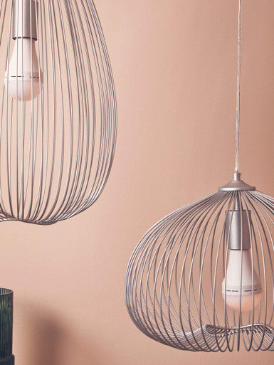 Orsina Lavis Teardrop Silver Pendant Light – Modern Sculptural Lamp