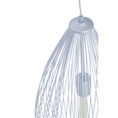 Orsina Lavis Teardrop Silver Pendant Light – Modern Sculptural Lamp