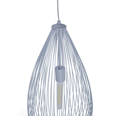 Orsina Lavis Teardrop Silver Pendant Light – Modern Sculptural Lamp