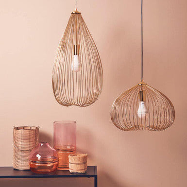 Orsina Lavis Gold Geometric Pendant Light – 1 Bulb Modern Lighting