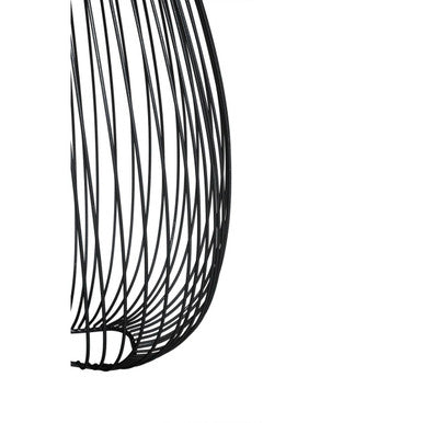 Orsina Lavis Teardrop Pendant Light – Modern Black Wirework Lamp