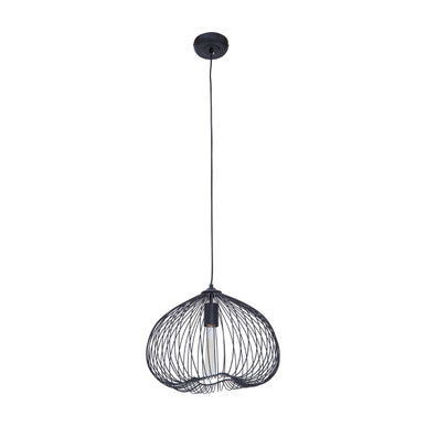 Orsina Lavis Black Pendant Light – Geometric Wire Architectural Design