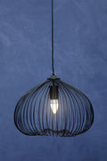 Orsina Lavis Black Pendant Light – Geometric Wire Architectural Design