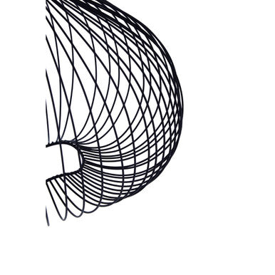 Orsina Lavis Black Pendant Light – Geometric Wire Architectural Design
