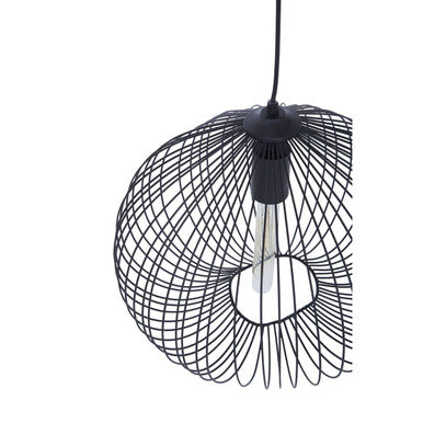 Orsina Lavis Black Pendant Light – Geometric Wire Architectural Design