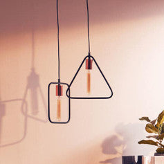 Orsina Lavis Triangular Pendant Light – Modern Geometric Wireframe