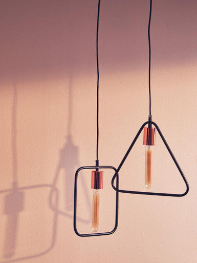 Orsina Lavis Triangular Pendant Light – Modern Geometric Wireframe