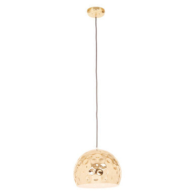 Orsina Leni Gold Dome Pendant Light – Hammered Metal Texture
