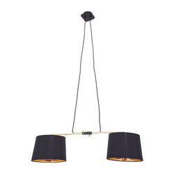 Orsina Leni 2-Light Pendant – Matte Black & Gold Kitchen Island Light