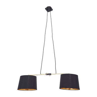 Orsina Leni 2-Light Pendant – Matte Black & Gold Kitchen Island Light
