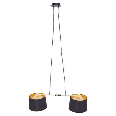 Orsina Leni 2-Light Pendant – Matte Black & Gold Kitchen Island Light