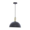 Orsina Leni Black and White Pendant Light – Modern Dome Task Lighting