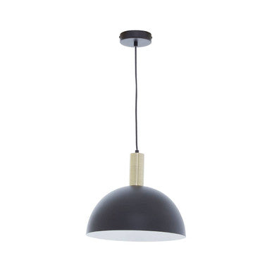 Orsina Leni Black and White Pendant Light – Modern Dome Task Lighting